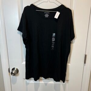 Banana Republic Timeless Tee Black XXL Cotton Modal Stretch NWT